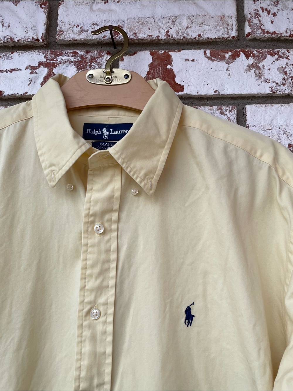 🌱5/$25🌱 Ralph Lauren | Blake Yellow Cotton Button Down Shirt - Picture 4 of 5
